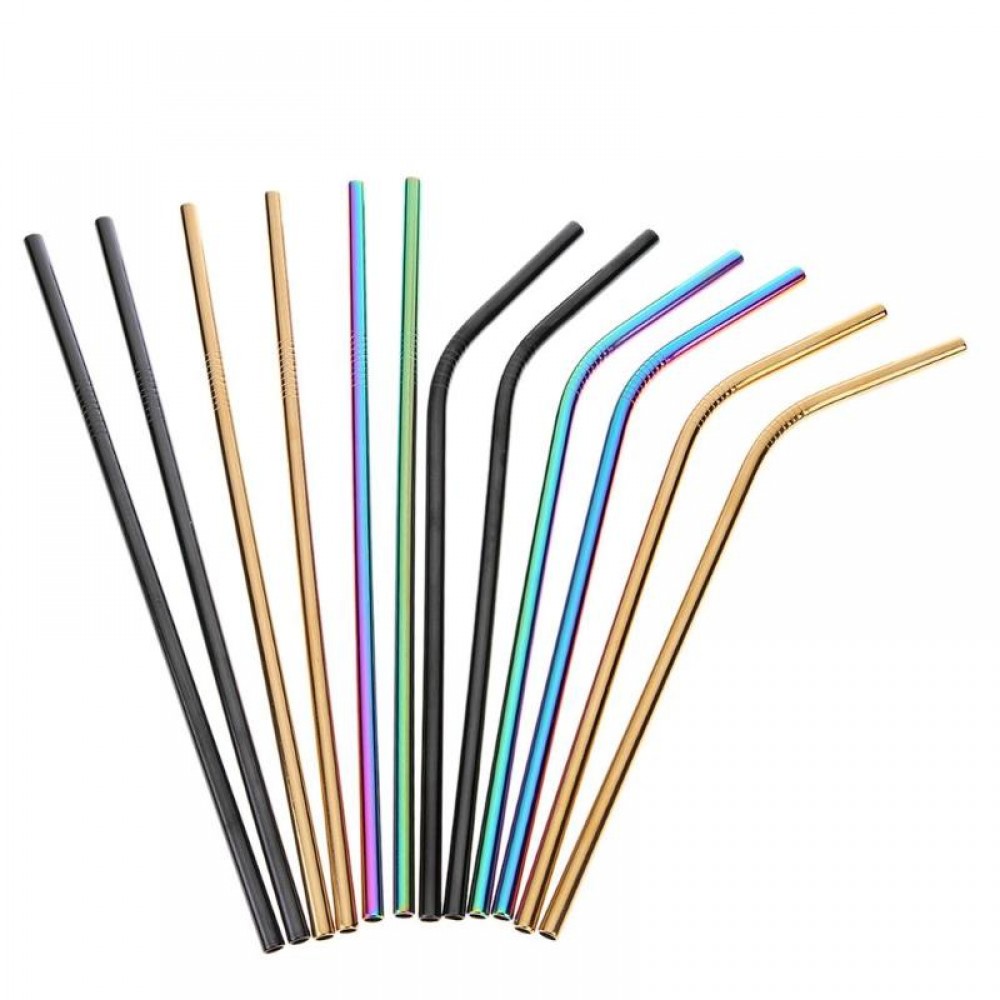 Metal Straw Reusable Straw Stainless Steel with Cleaner Brush Drinking Straw for Mug Bar Accessories