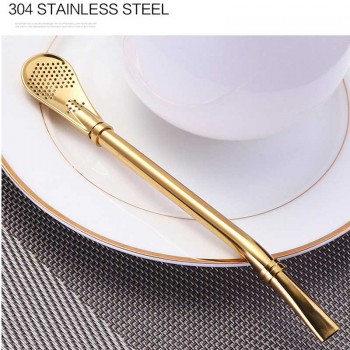 Doatry Creative Stainless Steel Hot Drinking Straw Filter Handmade Yerba Mate Tea Bombilla Gourd Washable Practiacl Tea Tool