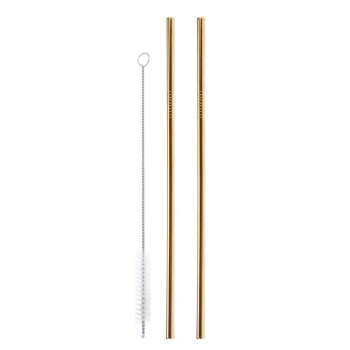 Colorful Metal Straws Reusable Straws Stainless Steel Drinking Straw with Cleaner Brushes for Party Drinkware