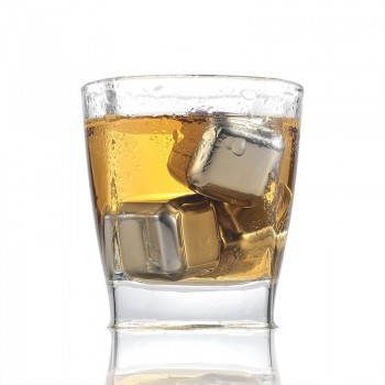 4/6/8 PCS Stainless Steel 304 Whisky Stones Ice Cubes in Package, Whiskey Cooler Rocks,Ice stone islande With Plastic Box