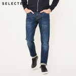 SELECTED Mens Autumn amp; Winter Cotton-blend Slight Stretch Straight Fit Jeans C|418132522