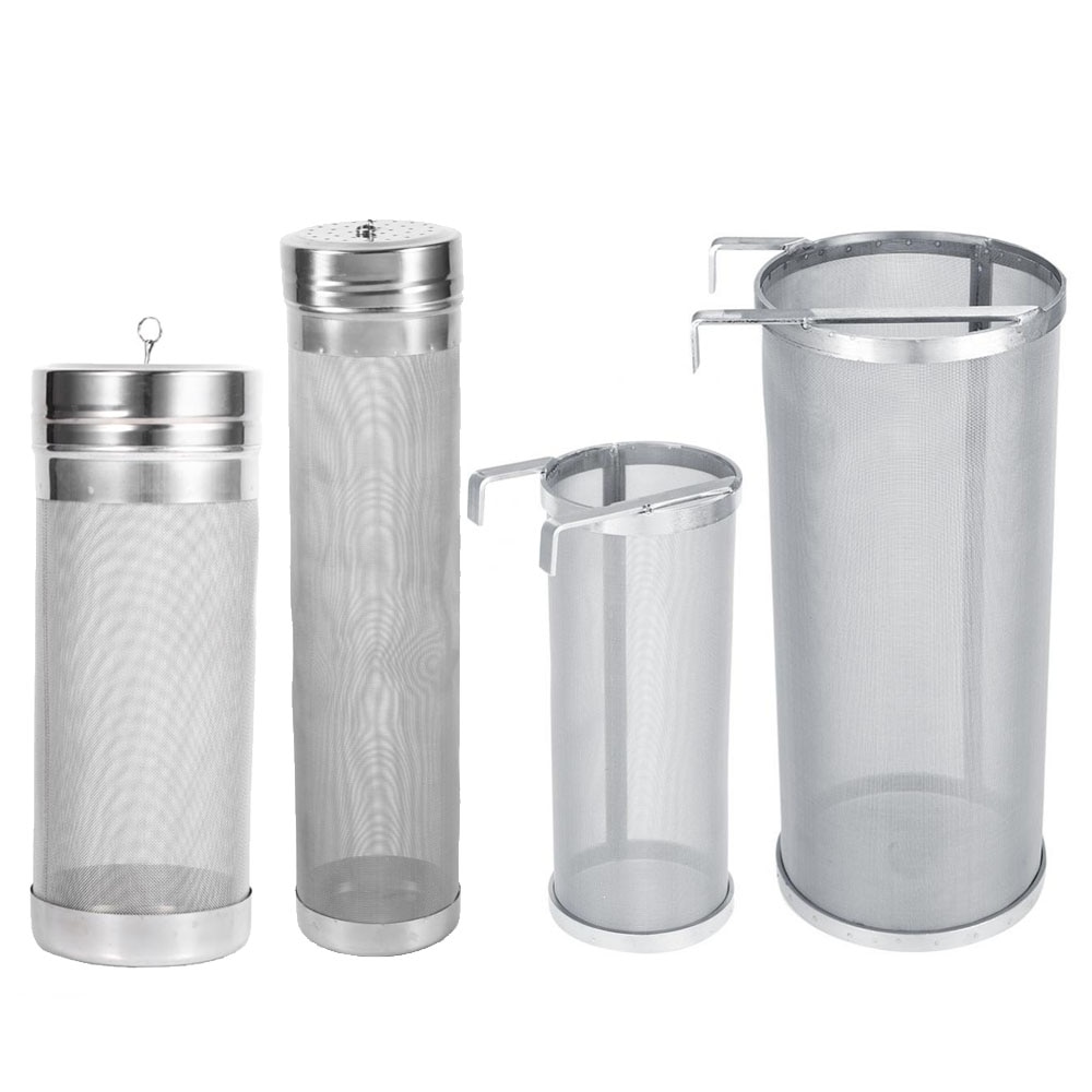300 Micron Stainless Steel Homebrew Brew Beer Hop Spider Mesh Filter Strainer With Hook Reusable Beer Brewing Bar Accessories