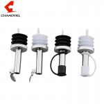 CHANOVEL 2 pcs Stainless Steel Liquor Bottle Pour Pourer Cap Wine Spout Dispenser with Covers for Bars KTV Hotel Birtyday Party