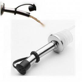 1PC Stainless Steel Oil Bottle Spout Pourer/Mouth with Stopper Flask Dry Red Wine Pot Bottle Cork Plug Olive Pourer Dispenser