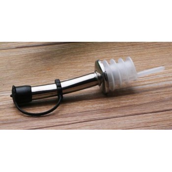 1PC Stainless Steel Oil Bottle Spout Pourer/Mouth with Stopper Flask Dry Red Wine Pot Bottle Cork Plug Olive Pourer Dispenser