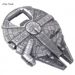 1PC  6.5*5.5cm Star Wars Millenium Falcon Metal Bottle Opener Spaceship Shaped  Falcon Bottle Opener Car Key Chain Kitchen Tool