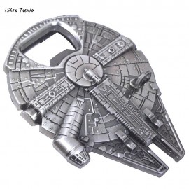 1PC  6.5*5.5cm Star Wars Millenium Falcon Metal Bottle Opener Spaceship Shaped  Falcon Bottle Opener Car Key Chain Kitchen Tool