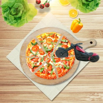 Creative Motorcycle Pizza Cutter Innovative Pizza Wheel Roller Tool Bicycle Pizza Cut Tool Stainless Steel Pizza Cutter Wholesal