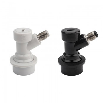 Thread Ball Lock Keg Disconnect Set With SS 1/4 Barb Swivel Adapters,Liquid amp; Gas With 1/4MFL