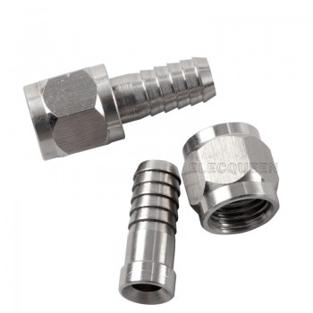 Thread Ball Lock Keg Disconnect Set With SS 1/4 Barb Swivel Adapters,Liquid amp; Gas With 1/4MFL