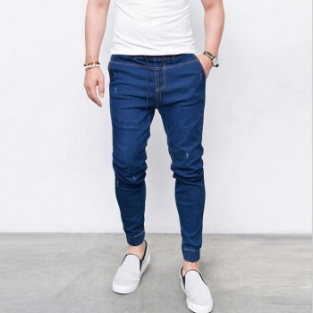 LASPERAL 2018 New Summer Spring Long Pencil Pants Casual Slim Jeans Mens Brands Fit Slim Trousers Elastic Waist Male Pantalones
