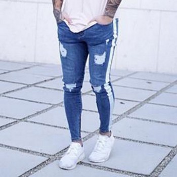 LASPERAL 2018 New Summer Spring Long Pencil Pants Casual Slim Jeans Mens Brands Fit Slim Trousers Elastic Waist Male Pantalones