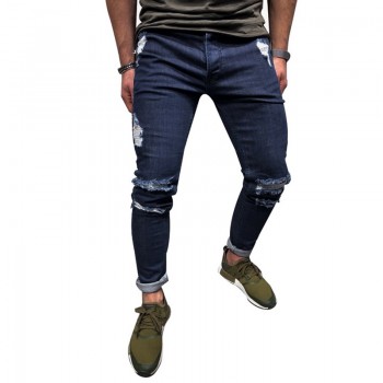 LASPERAL 2018 New Summer Spring Long Pencil Pants Casual Slim Jeans Mens Brands Fit Slim Trousers Elastic Waist Male Pantalones