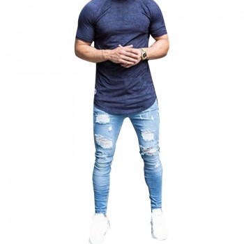 LASPERAL 2018 New Summer Spring Long Pencil Pants Casual Slim Jeans Mens Brands Fit Slim Trousers Elastic Waist Male Pantalones