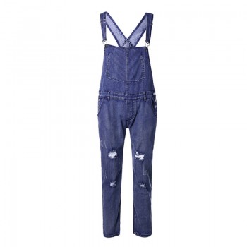 Litthing 2019 Fashion Mens Ripped Jeans Jumpsuit Hi Street Distressed Hole Denim Bib Overalls Man Suspender Pants Plus Size M-XL