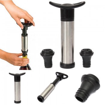 New Reusable Wine Bottle Vacuum Saver Sealer Preserver Pump With 2 Stopper For Bar Tools