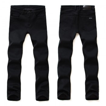 2019 Winter New Men Warm Slim Jeans Elasticity Skinny Black Jeans Fashion Casual Thick Denim Pants Trousers Male Brand Clothes