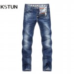 KSTUN Mens Jeans Summer Thin Business Casual Slim Straight Jeans Stretch Denim Pants Trousers Classic Cowboys Young Man Jean 38