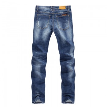 KSTUN Mens Jeans Summer Thin Business Casual Slim Straight Jeans Stretch Denim Pants Trousers Classic Cowboys Young Man Jean 38