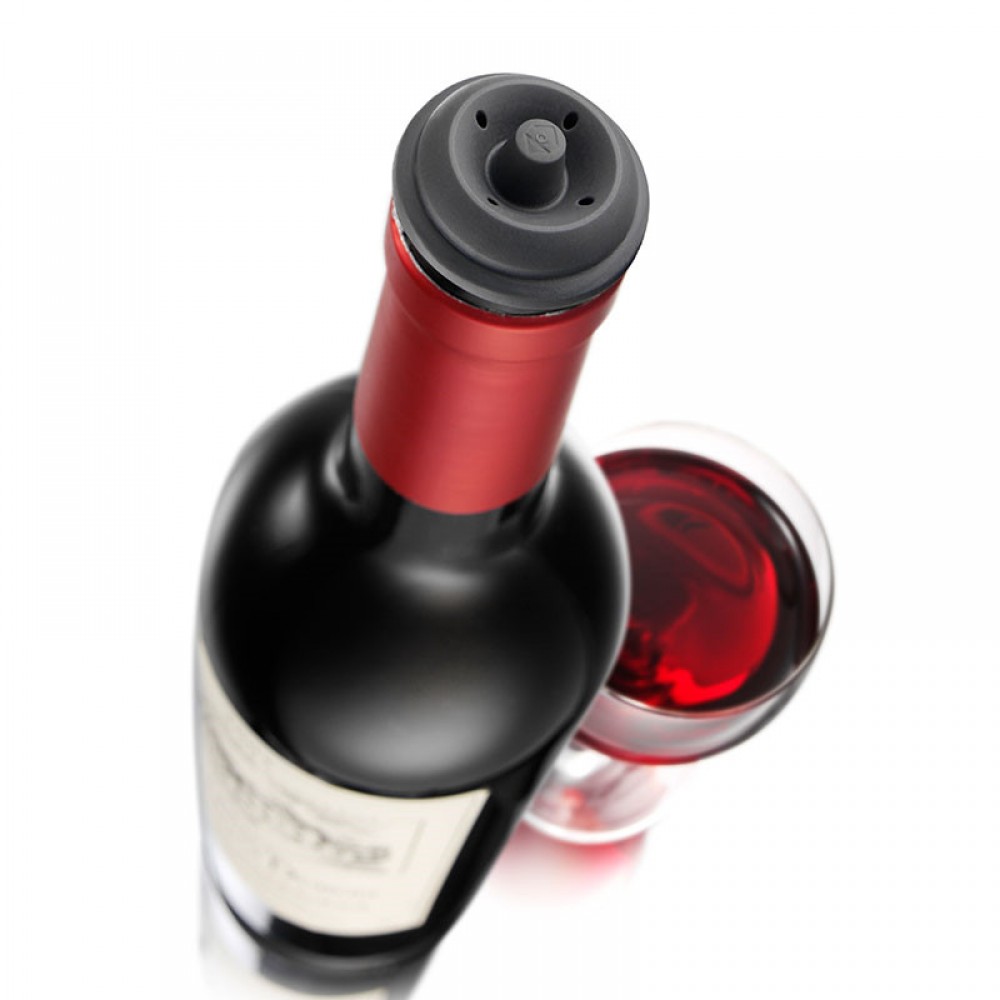 4 Pieces Rubber Vacuum Wine Bottle Saver Sealer Plug Preserver Pump Stopper Button Stoppers With Black Size  Plug
