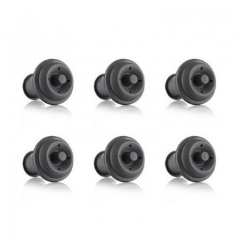 4 Pieces Rubber Vacuum Wine Bottle Saver Sealer Plug Preserver Pump Stopper Button Stoppers With Black Size  Plug