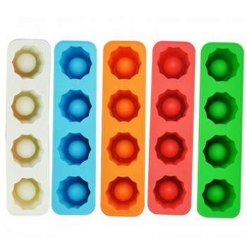 1PCS Creative 3D Ice Cube Mold Freeze 4 Cups Glasses Mould Novelty Gifts Tray Summer Party Kitchen Drinking Bar Glass Tools