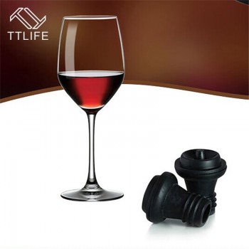 TTLIFE 4pcs Red Wine Vacuum Air Pump Bottle Stopper Reusable Sealer Vacuum Wine Saver Bottle Stopper Bar Supplies