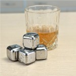 10 pcs/lot Stainless Steel Whiskey Stones Ice Cubes Soapstone Glacier Cooler Stone Free shipping