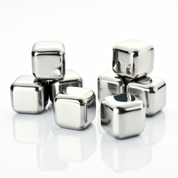 10 pcs/lot Stainless Steel Whiskey Stones Ice Cubes Soapstone Glacier Cooler Stone Free shipping