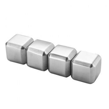 10 pcs/lot Stainless Steel Whiskey Stones Ice Cubes Soapstone Glacier Cooler Stone Free shipping