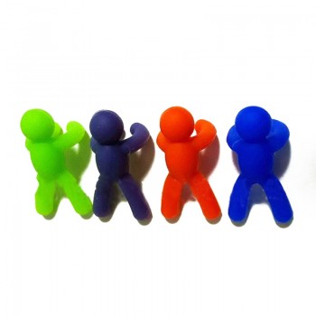 6 pcs/set Novelty Dedicated Wine Glass Recognizer Silicone Label Man shaped Wine Glasses Marker Stickers Barware Accessories