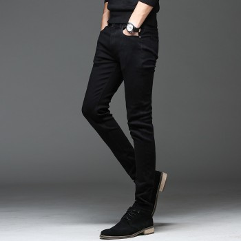 Batmo 2018 new arrival high quality casual slim elastic black jeans men ,mens pencil pants ,skinny jeans men 2108
