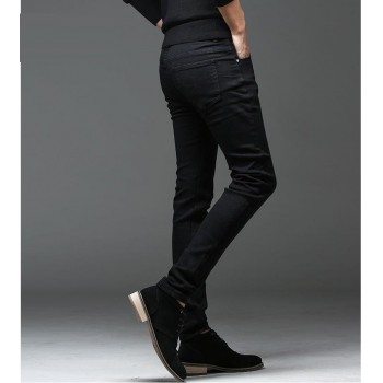 Batmo 2018 new arrival high quality casual slim elastic black jeans men ,mens pencil pants ,skinny jeans men 2108