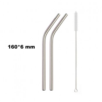 JANKNG Short 16cm Colorful Metal Straw 3-Pcs Stainless Steel Straws Reusable Bent Straw Mug Coffee Drinking Straw Cleaner Brush