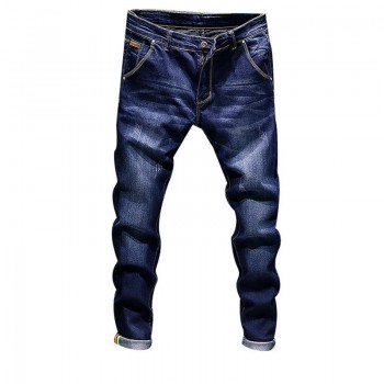 WENYUJH Fashion Skinny Jeans Mens Straight Dark Blue 2018 Autumn New Mens Casual Biker Denim Jeans Male Stretch Trouser Pants