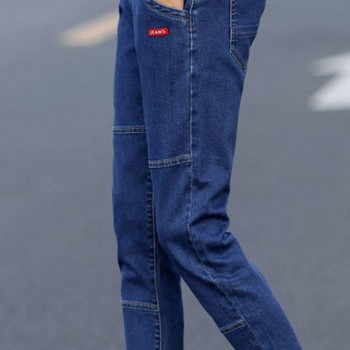 Men Casual Style Jeans Stretch Skinny Denim Trousers Slim Mid Straight Blue Black Gentleman Man Pencil Pants Jeans 8J0578