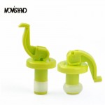 4Pcs/set Novelty Silicone Wine Bottle Stoppers Beer Wine Cork Plug Bottle Cover Kitchen Bar Tool Color Random