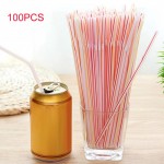 100PCS Curved Plastic Drinking Straw Cocktail Lounge Wedding Birthday Party Special Summer Drinking Straws Eco-friendly