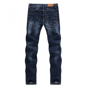 KSTUN Mens Jeans Classic Direct Stretch Dark Blue Business Casual Denim Pants Slim Scratched Long Trousers Gentleman Cowboys 38