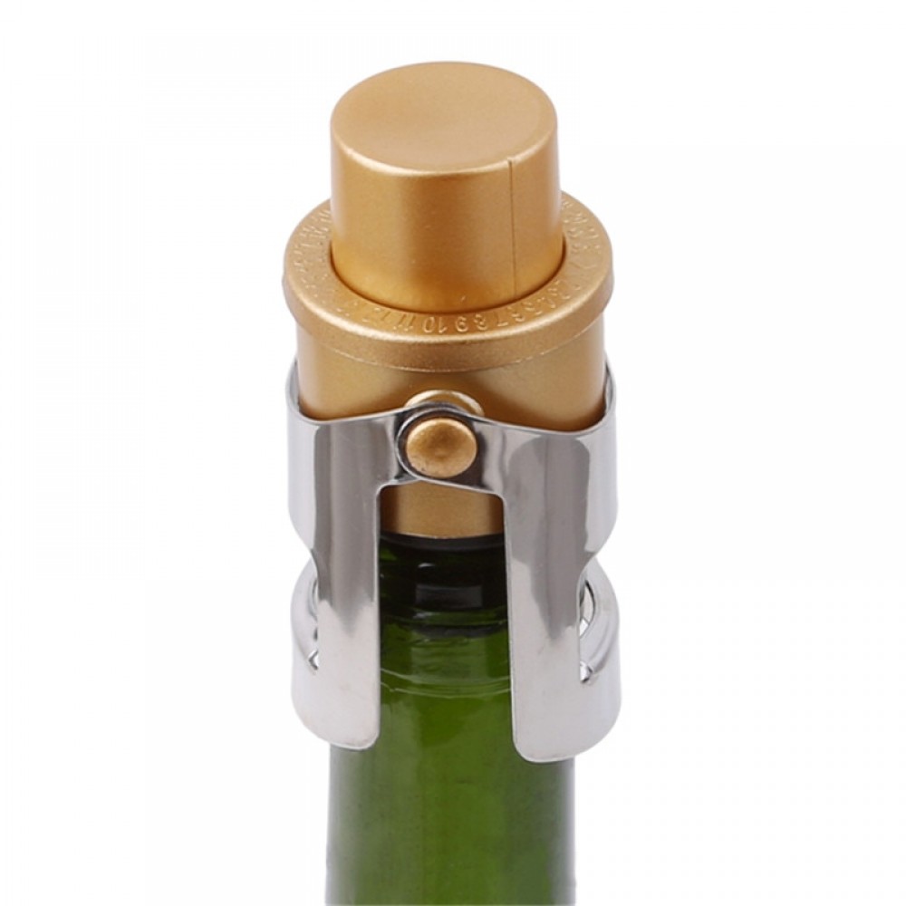 1pc Stainless Steel Bottle Stopper Vacuum Pump Sealed Red Wine Champagne Novelty Bar Tools Barware KO896626