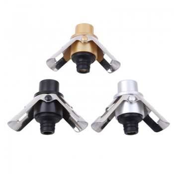 1pc Stainless Steel Bottle Stopper Vacuum Pump Sealed Red Wine Champagne Novelty Bar Tools Barware KO896626