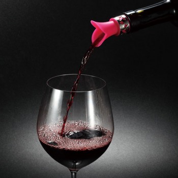 Lily Flower Wine Pourer Silicone Sealing Bottle Cap Color Fresh Wine Keep Bottle Pourer Cork Topper Spout Plug Cap Seal Stoppeer