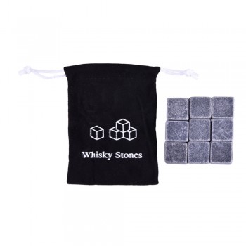 9 Pcs Reusable Whiskey Stones Chillers Granite Wine Drinks Cooler Ice Cubes Whiskey Rocks Bulk