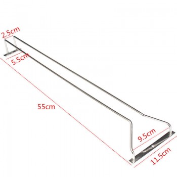 27/35/55cm Stainless Steel Kitchen Home Supplies Wine Glass Rack Hanging Large Chrome Stemware Holder Under Cabinet