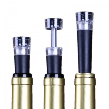 3pcs Wine Cork Bottle Stopper Champagne Bottle Preserver Air Pump Stopper Vacuum Sealed Saver Bar Accessories Wine Accessories
