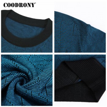 COODRONY Cashmere Sweater Men Brand Clothing Mens Sweaters Print Casual Shirt Autumn Wool Pullover Men O-Neck Pull Homme Top 613