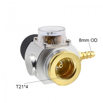 Sodastream CO2 Mini Gas Regulator T21*4 Thread CO2 Charger Kit 0-90 PSI Cornelius keg charger for European Draft Beer Kegerator