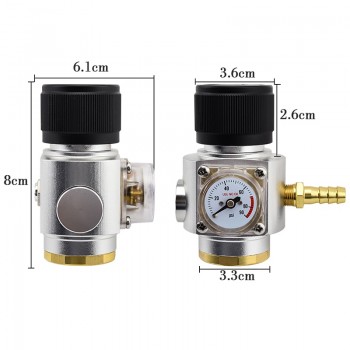 Sodastream CO2 Mini Gas Regulator T21*4 Thread CO2 Charger Kit 0-90 PSI Cornelius keg charger for European Draft Beer Kegerator