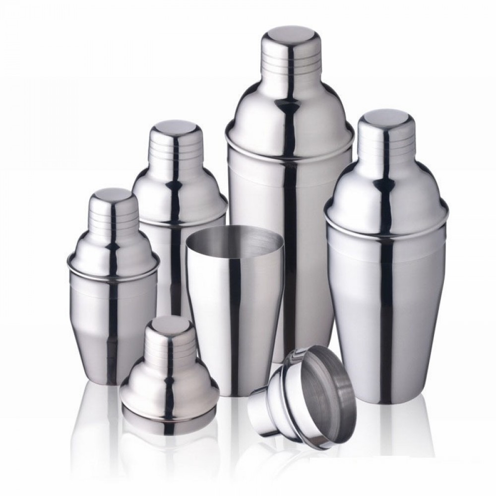 1Pcs 250/350/550/750ml Stainless Steel Cocktail Shaker Cocktail Mixer Wine Martini Drinking Boston Style Shaker Party Bar Tools