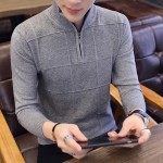 2018 Mens Sweaters Autumn Winter Warm Cashmere Wool Zipper Pullover Sweaters Man Casual Knitwear Plus Size M-XXXL